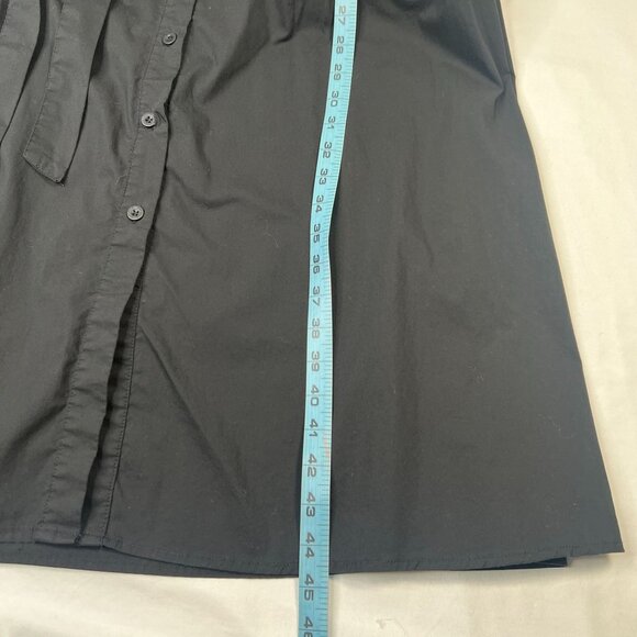 Disturbia Tempora Embroidered Midi Shirt Dress Skeleton Hand Belted Black US 12 - Picture 12 of 16